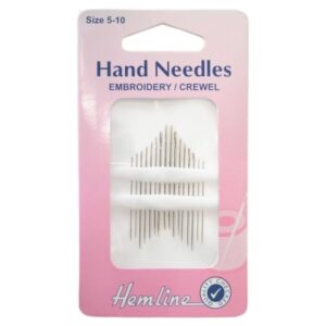 Hemline Hand Needles Embroidery Crewel Assorted